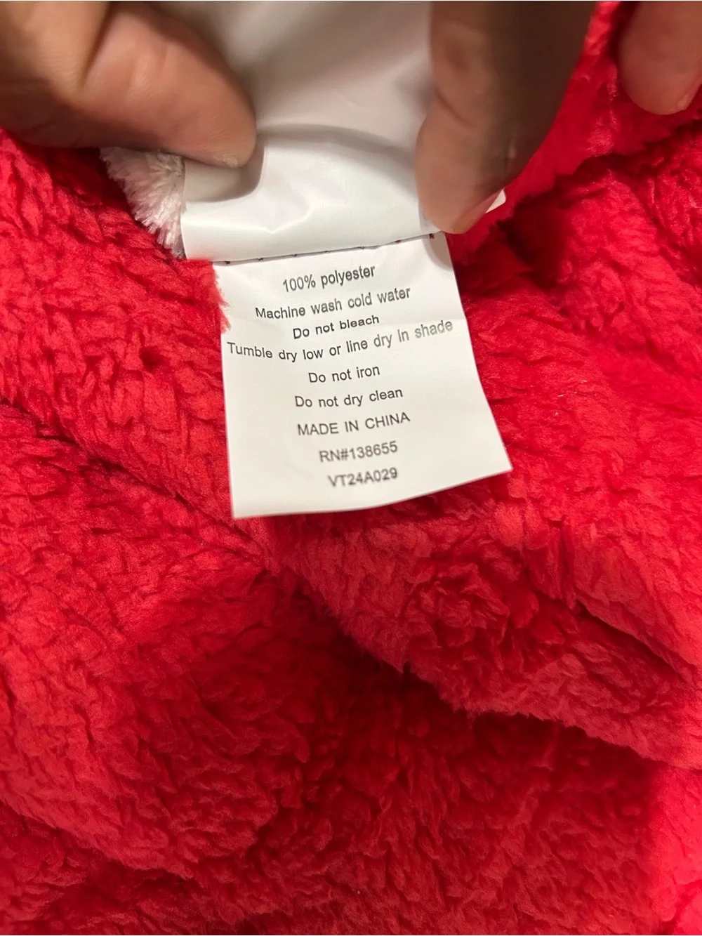 Flannel Borrego Blanket Set - Red Rose Print (6pcs)